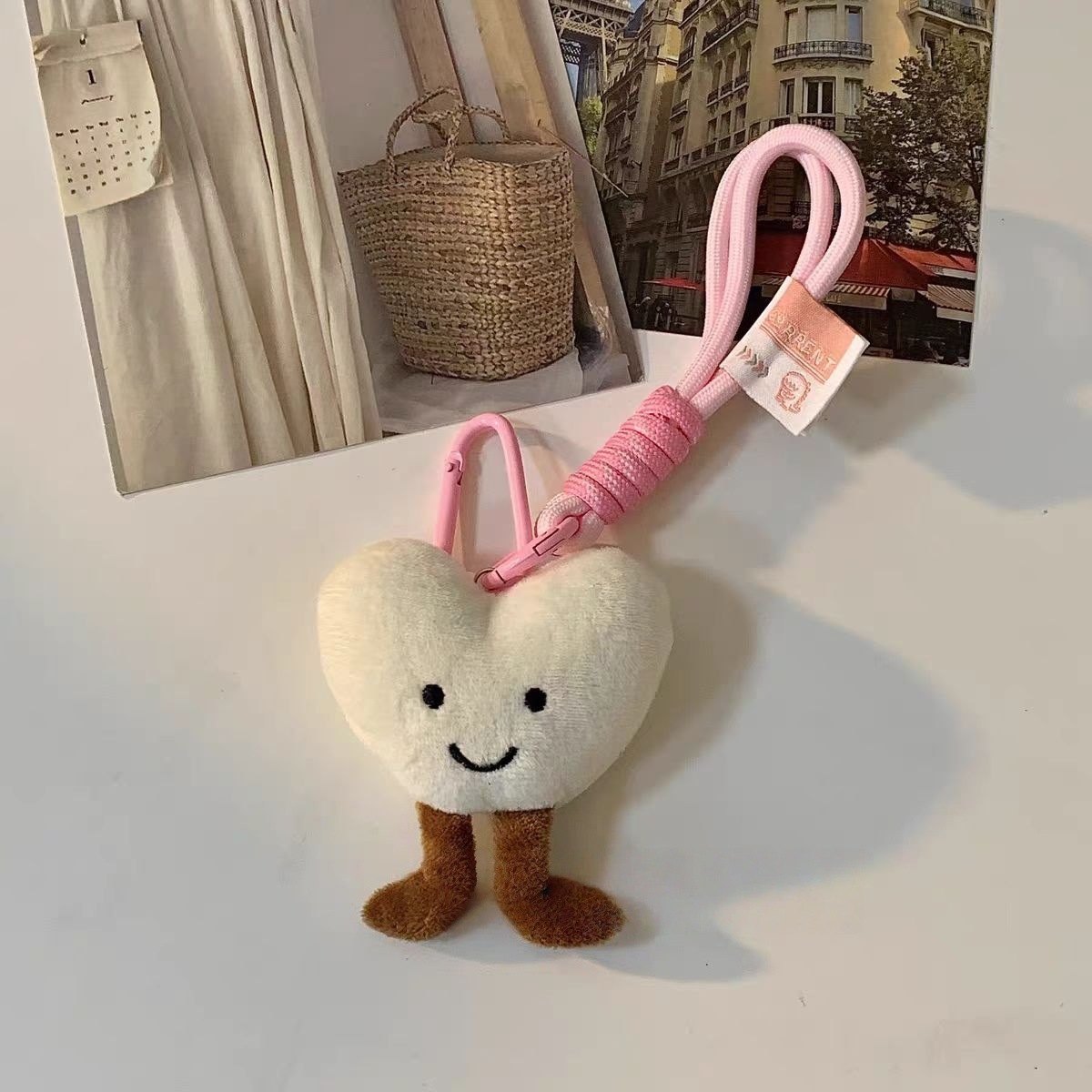 Ins blogger mismo penta-planta amor bolso colgante Nichozhong diversión infantil universal llavero colgante pareja