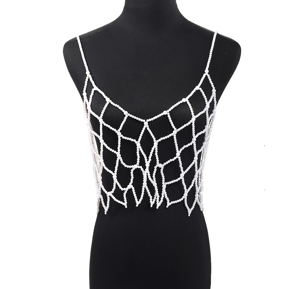 Fashion Grid Resin Beaded Necklace