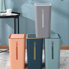 プラスチック隙間ゴミ箱家庭用バスルームリビングルームキッチントイレ蓋付きプッシュ式長方形ペーパーバスケット隙間
