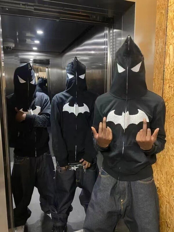 国境を越えたハロウィーン欧米の全ジッパースウェットマンプリントトレンドful zip hoodieアメリカコート|undefined