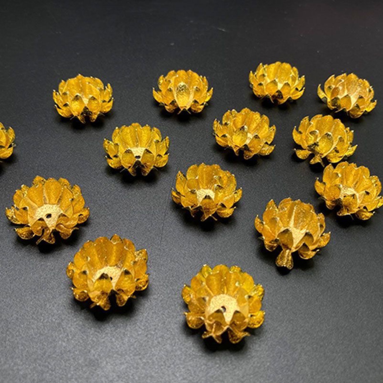23mm铁质三层莲花古风花托diy手工汉服头饰发簪基础材料饰品配件