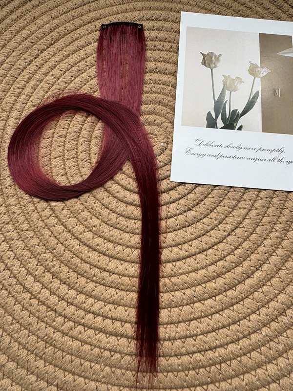 Peruca de color extensión de cabello pieza colgante oreja pieza de teñido de cabello simulado cabello de alta temperatura cabello rizado cabello recto adornamiento de cabello de color