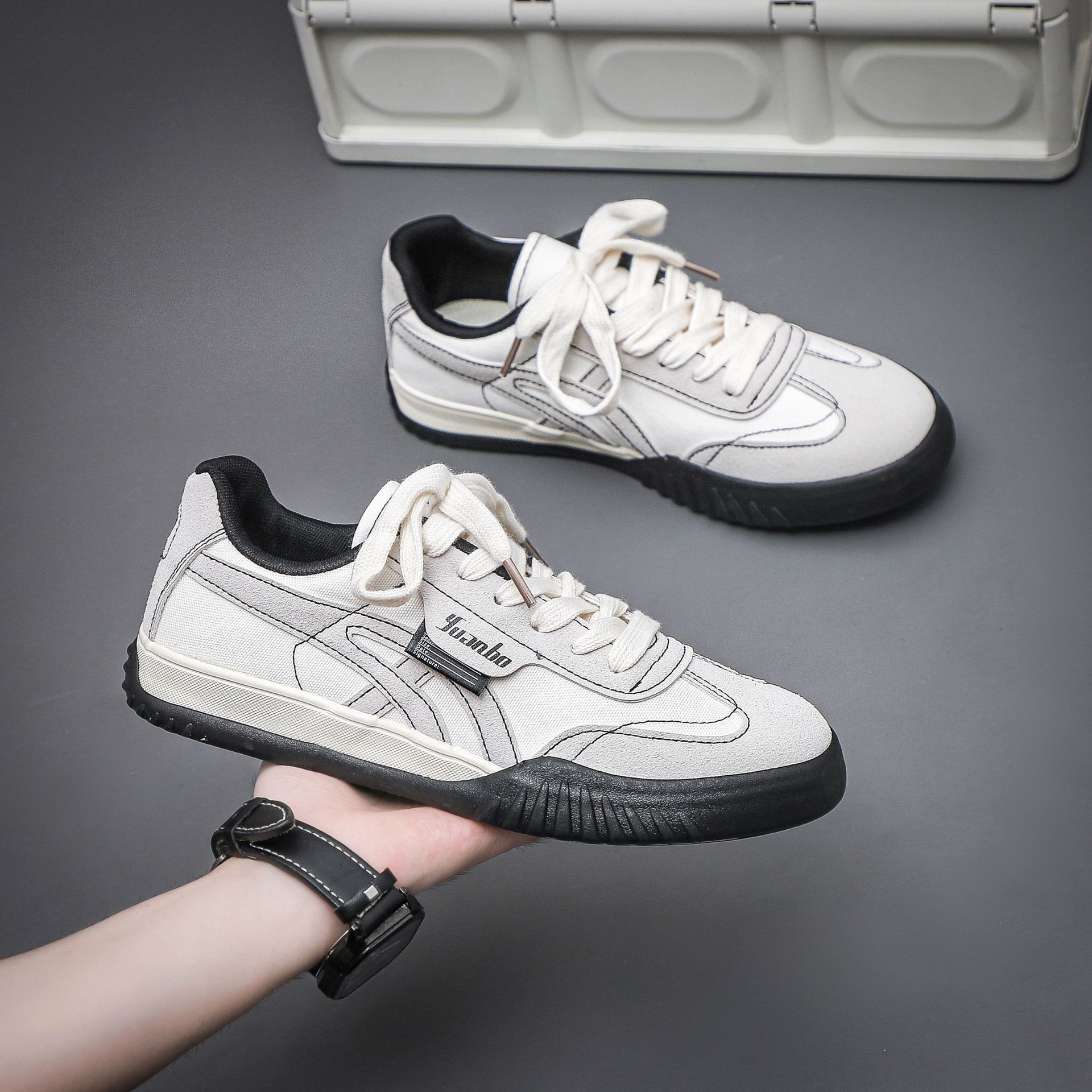 Zapatos de entrenamiento clásicos de verano transpirables de hombre zapatos de lona de moda zapatos de moda de hombre zapatos de vulcanización tres veces