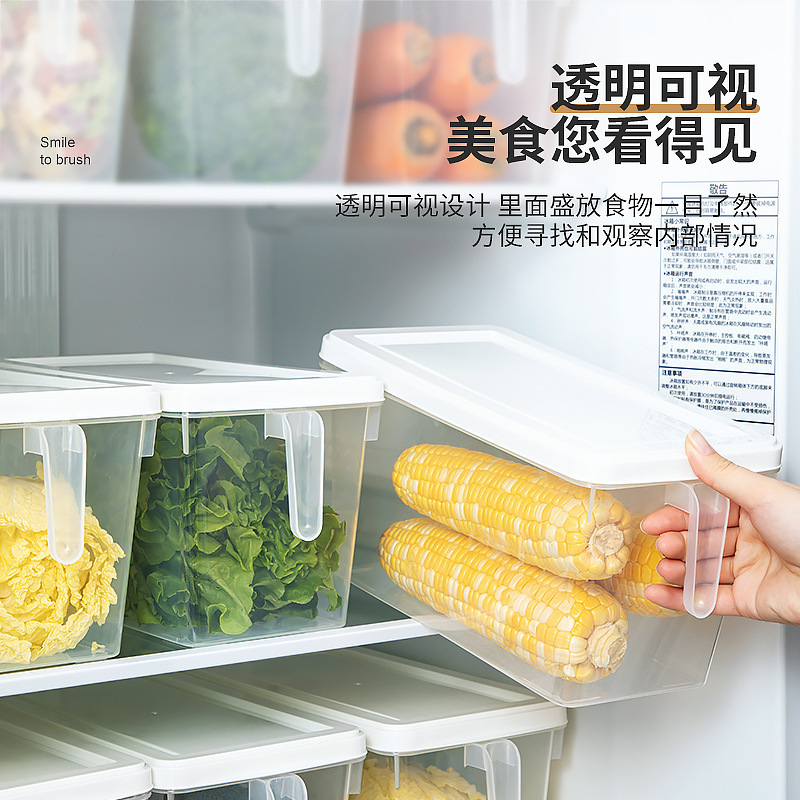 冰箱收纳盒食品级带手柄保鲜盒厨房蔬菜水果整理冷冻鸡蛋储物盒|undefined