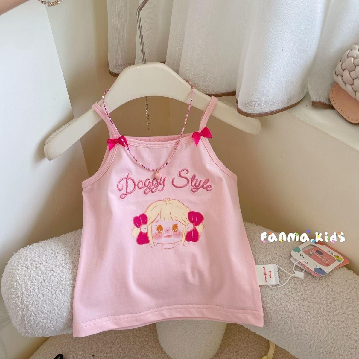 2025 nueva niñas lindas ropa de verano de aire extranjero para niños chaleco sin mangas delgado bebé chaleco de cabina universal