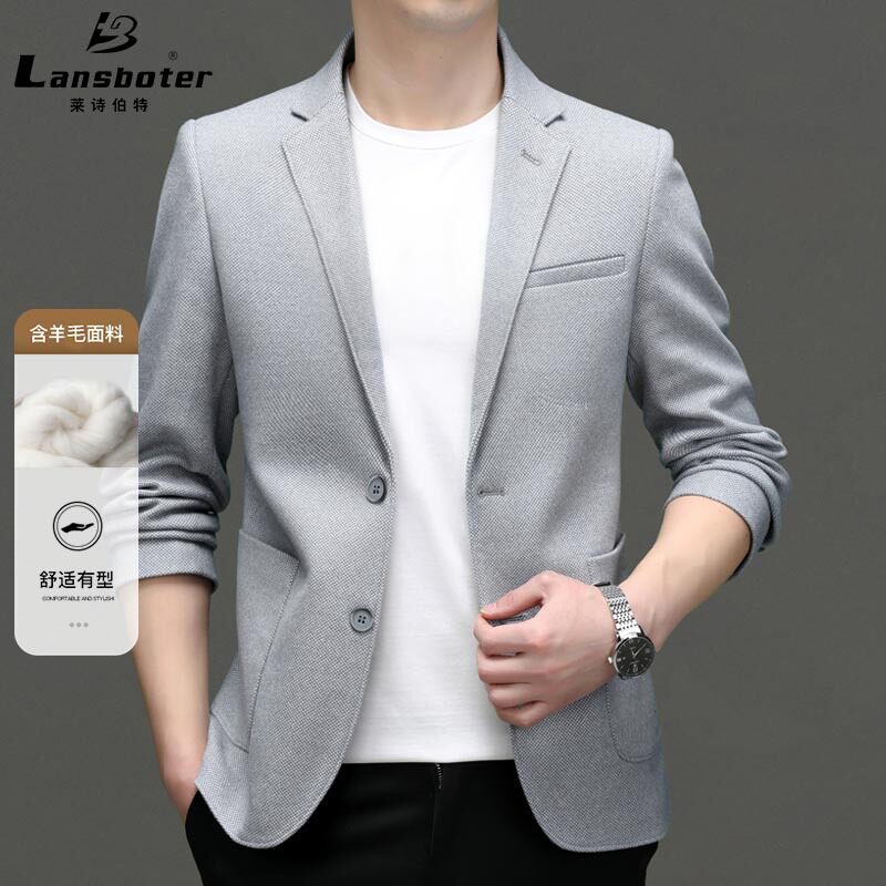Áo vest nam dáng ôm phối len mỏng chống nhăn kiểu Hàn — Vàng ngỗng, Xám trung tính
