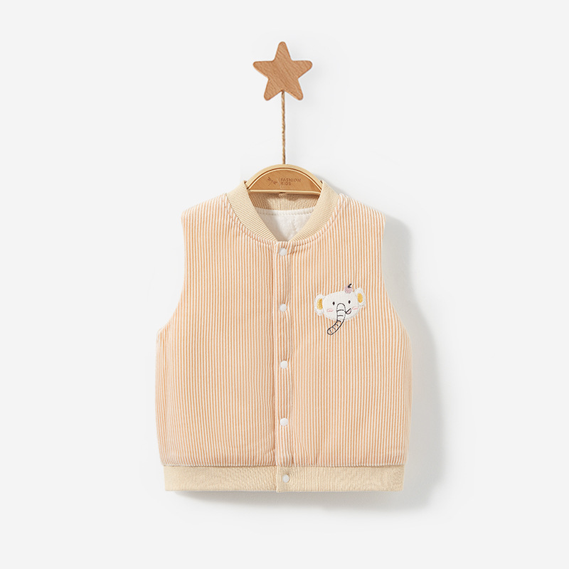 Bebé chaleco otoño e invierno bebé delgado acolchado espesado pequeño chaleco niños y niñas desgaste exterior chaleco cálido chaleco de los niños