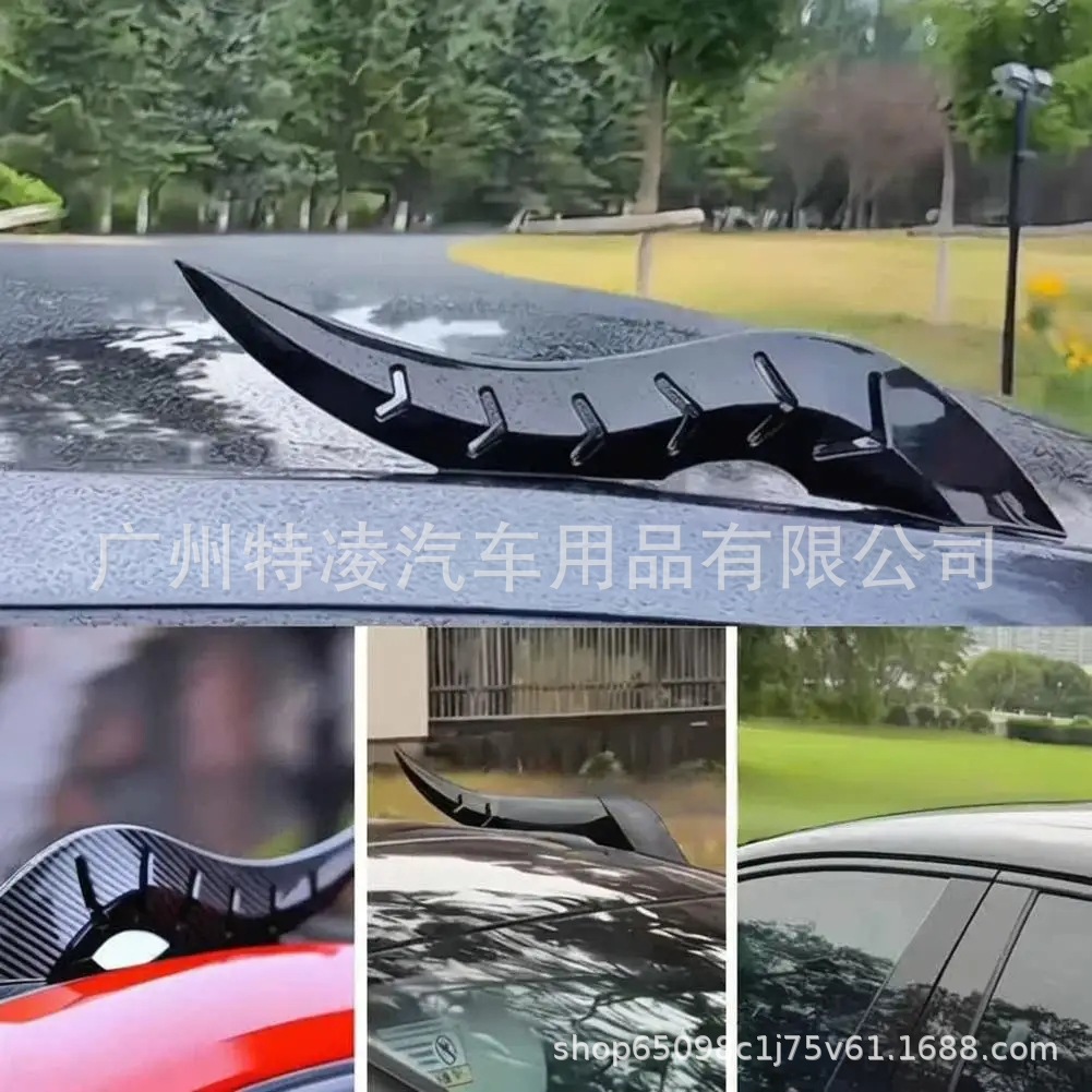 2 pieces of car roof dragon horn decorations for Halloween, suitable for modification on sedans and SUVs