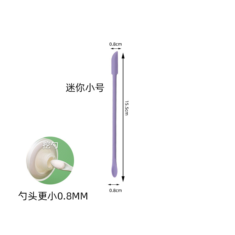 Nuevos cosméticos primicia productos de cuidado de la piel mini silicona de doble cabeza pequeña punta raspador mantequilla mermelada raspador conjunto de 3 piezas