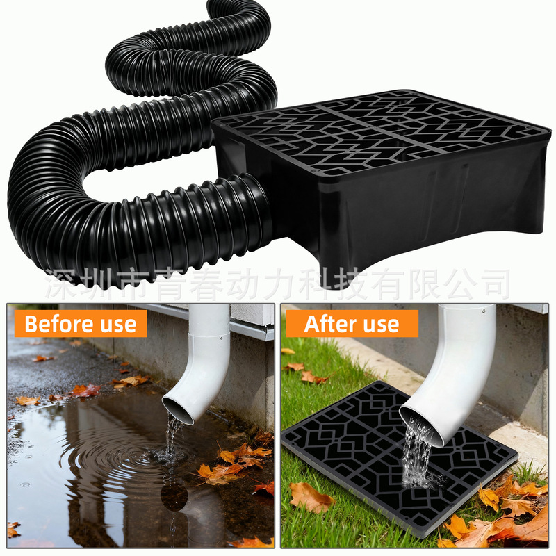 Villa Exterior Wall Plastic Downspout Eaves Drainage Pipe Set Telescopic Rainwater Pipe Sewer Hose Extension Pipe Villa Exterior Wall Plastic Downspout Eaves Drainage Pipe Set Telescopic Rainwater Pipe Sewer Hose Extension Pipe