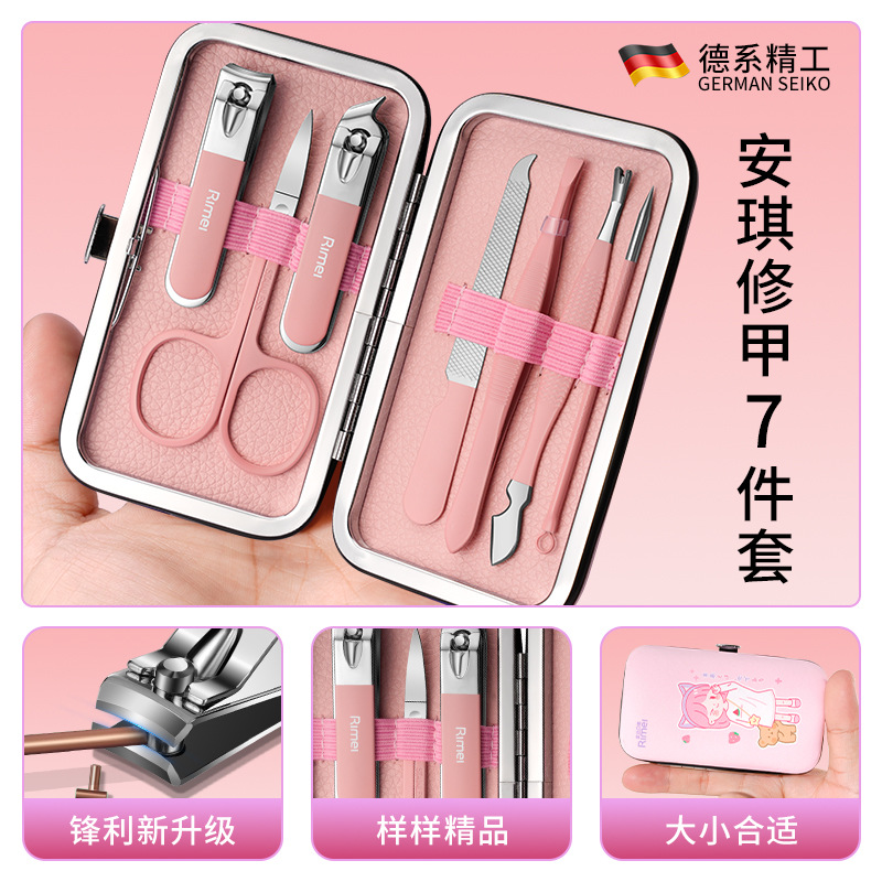 Pinzas inclinadas orejas cucharas Jinda Japón y los Estados Unidos cortadores de uñas pieles muertas en stock un solo conjunto de cortador de uñas empujando la ranura de uñas de dibujos animados pedicura image 8