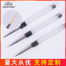 亚马逊新款美甲拉线笔亚克力碎钻勾线面相笔美甲勾线画花美甲工具