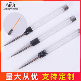 亚马逊新款美甲拉线笔亚克力碎钻勾线面相笔美甲勾线画花美甲工具