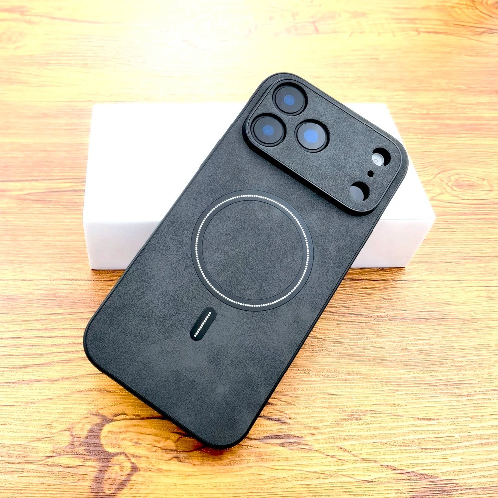 Funda magnética de piel de cordero Apple 16, adecuada para iPhone 15, funda para teléfono 14ProMax con textura de cuero, cobertura total 13, funda protectora 17