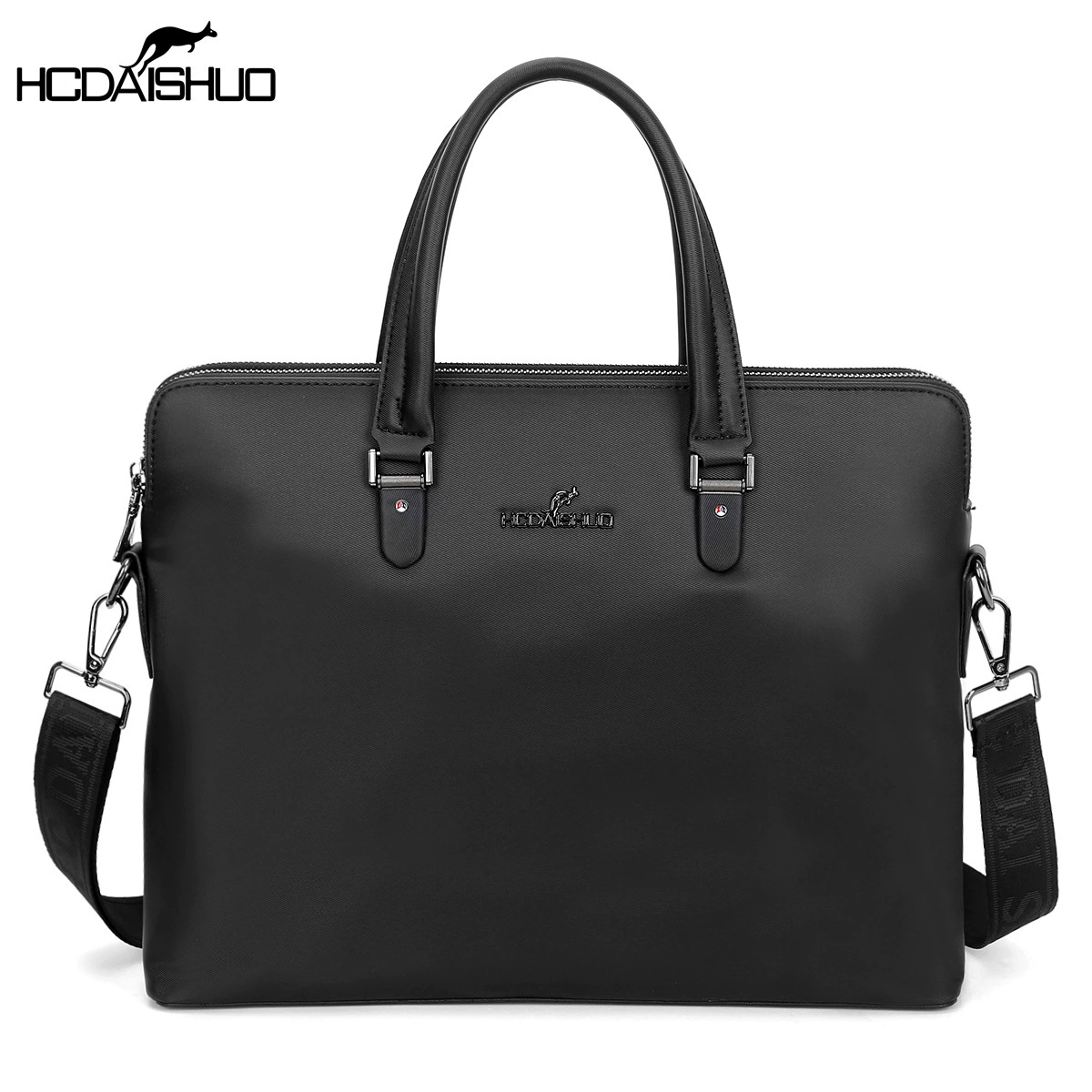 Men's handheld purse for documents, capacious linen bag for folders