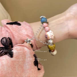 转运传递~招财猫流苏手链女轻奢小众精致可爱手串2023年新款手饰
