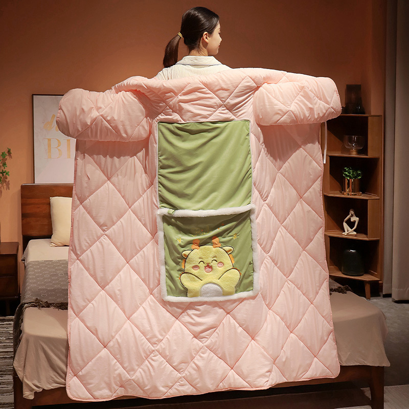 Círculos animados almohada de abrazo multifuncional engrosado 2 - en - 1 edredón cama de oficina para jugar con el aire acondicionado cojín de edredón