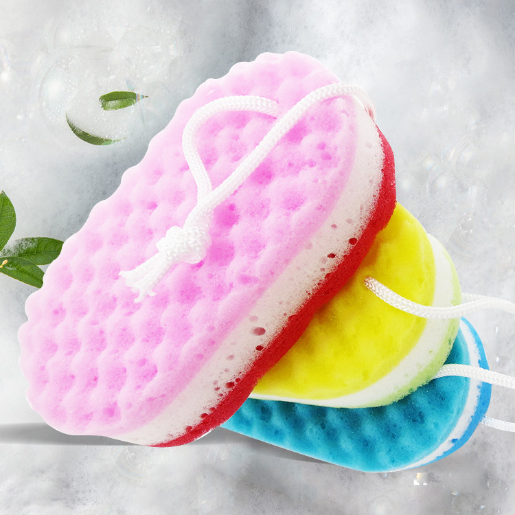 Esponja de baño para adultos de color de helado esponja de baño para adultos esponja de baño de tres capas de esponja de baño de espuma
