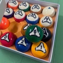 工厂直销12A派纳斯斐水晶球台球子57.2高级美式白金TV黑八桌球室