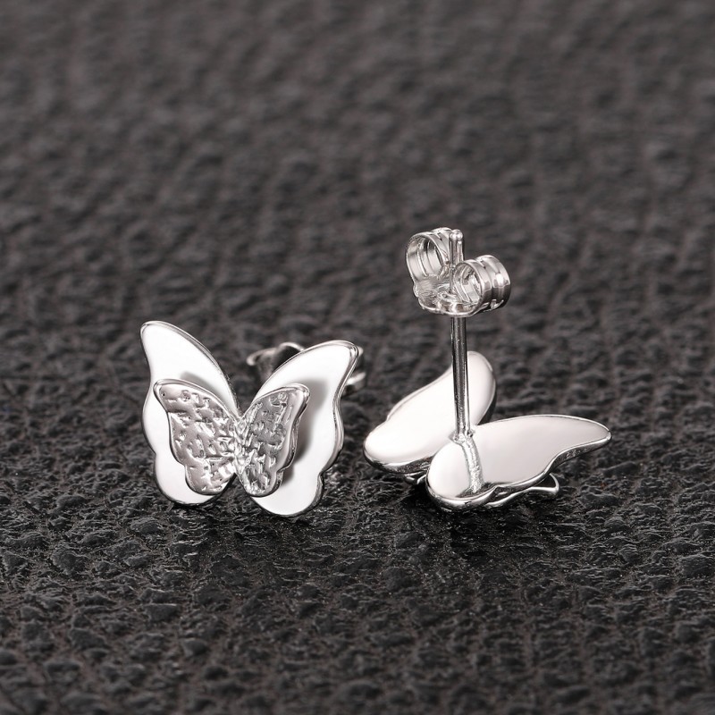 1 Pair Simple Style Butterfly Plating Copper Ear Studs display picture 5