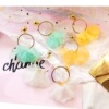 Fashionable universal earrings, flowered, Korean style