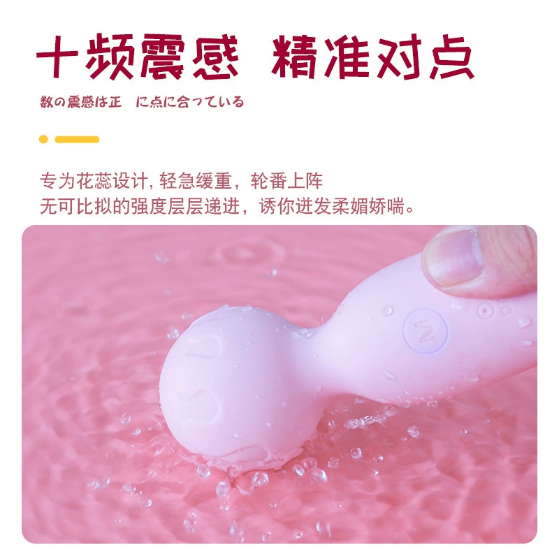 Mini Rechargeable Wand Vibrator (Laile) Silicone, Variable-Speed Personal Massager 15 cm