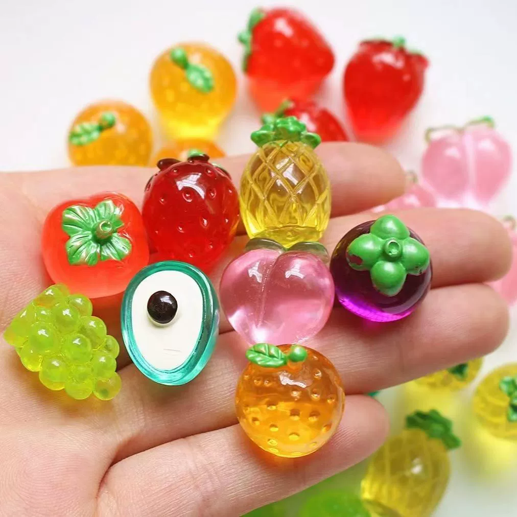Моделирование Оранжевый Мини ручной работы аксессуары для рукоделия еда игра Фрукты Виноград Материал Упаковка Смола Шпилька ювелирные изделия Хурма