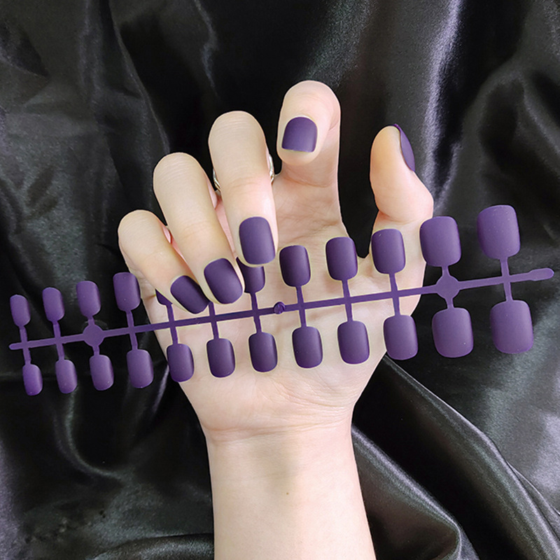 Directo de fábrica corto cuadrado redondo mate esmerilado múltiples productos de uñas parche de uñas falso desgaste tira de uñas