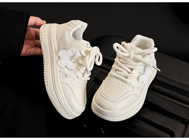 Atmungsaktive Weiße Sneaker Für Mädchen Leichte Freizeitschuhe_voghion.com