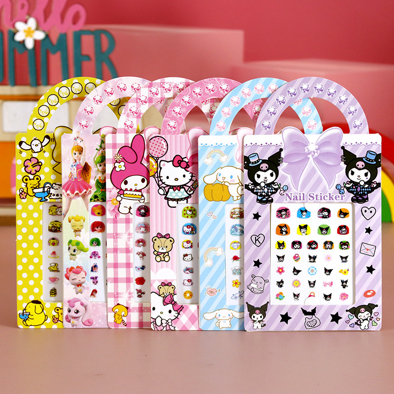 Children's Cartoon Nail Stickers Sanrio Stitch Unicorn Mermaid Waterproof Cute Girl Nail Art Stickers Children's Cartoon Nail Stickers Sanrio Stitch Unicorn Mermaid Waterproof Cute Girl Nail Art Stickers
