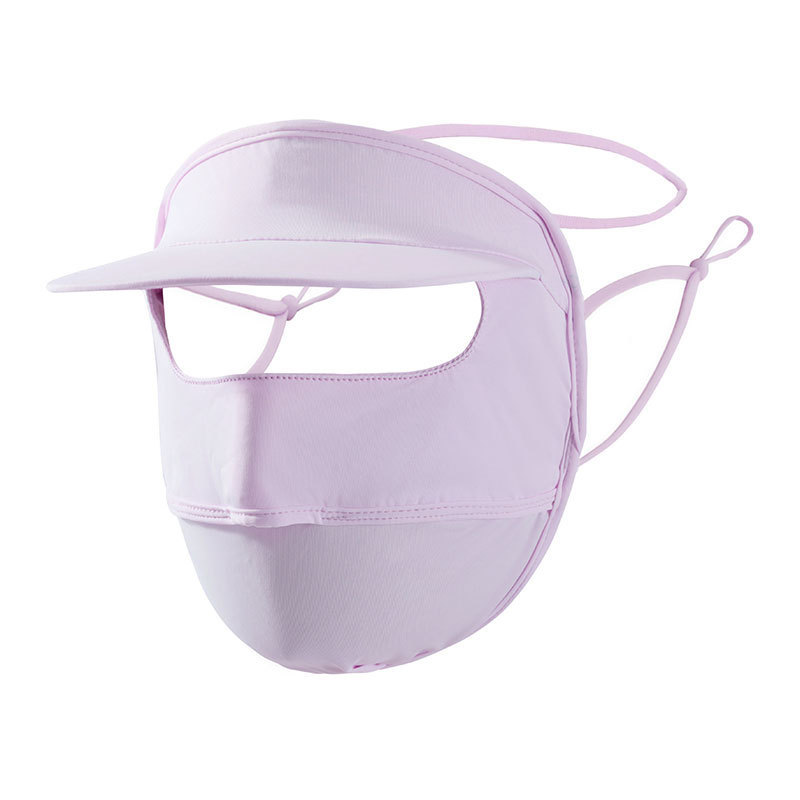 Máscara de protección solar de cara completa para damas cara de verano máscara de sombrero de Gini máscara de seda de hielo anti-ultravioleta todo en uno máscara transpirable