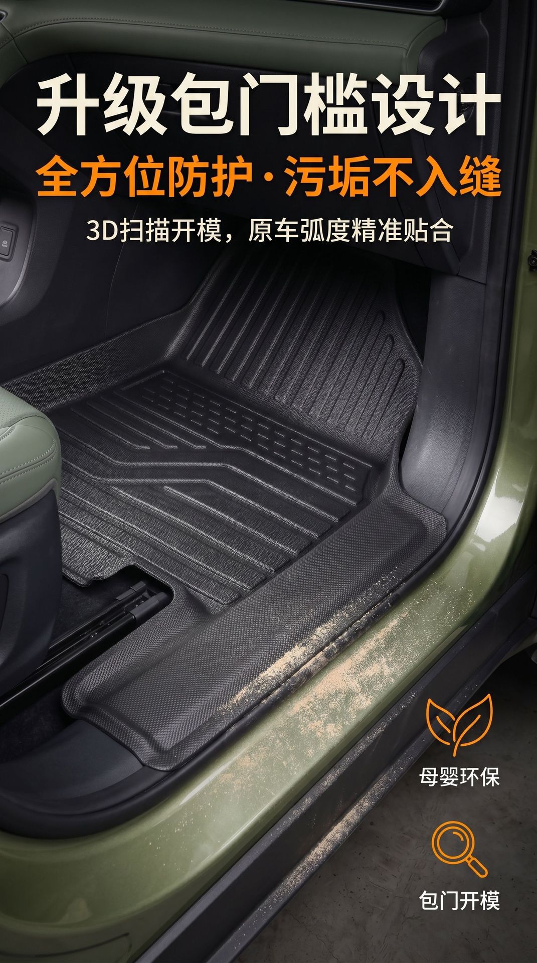 Tpe Floor Mats Specifically for the Arcfox T1 Model, Waterproof and Dustproof Car Interior Accessories, All-Season Tpe Floor Mats