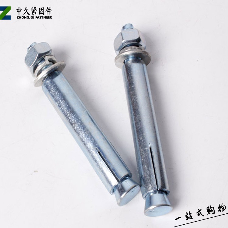国标镀锌膨胀螺栓碳钢金属外膨胀防盗专用膨胀螺丝M10*100
