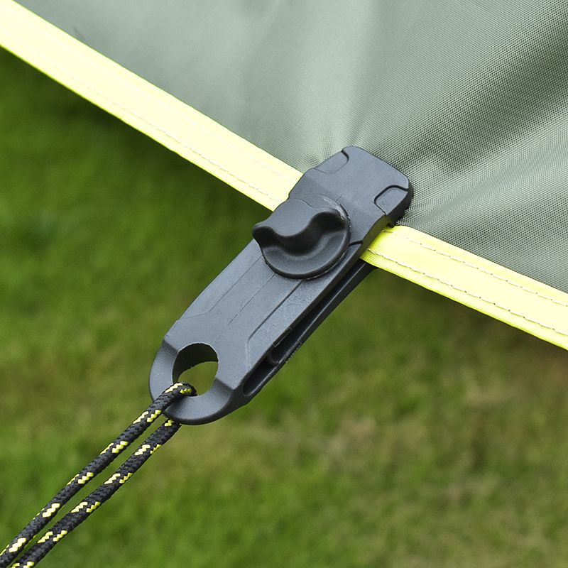 Ise Mount Outdoor Shark Clip with Barbed Hook for Camping Tarp, Large Tent Clip with Additional Pull Point