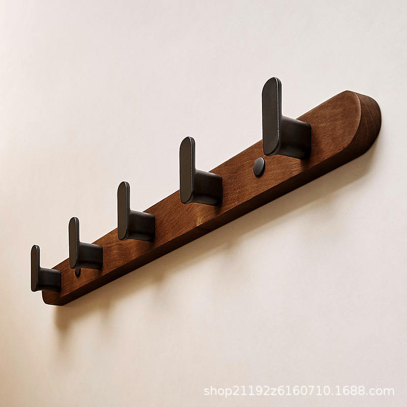 High-End Wall-Mounted Coat Hook for Entryway, Strong Adhesive Wall Hook for Hallway, Wardrobe, and Clothes, One Row of Hooks