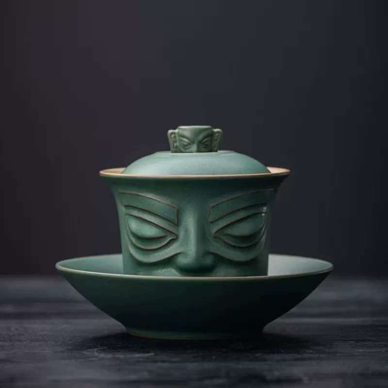 Чашка для чая (Sanxingdui) керамическая, сувенир с подарочной коробкой для офиса и путешествий