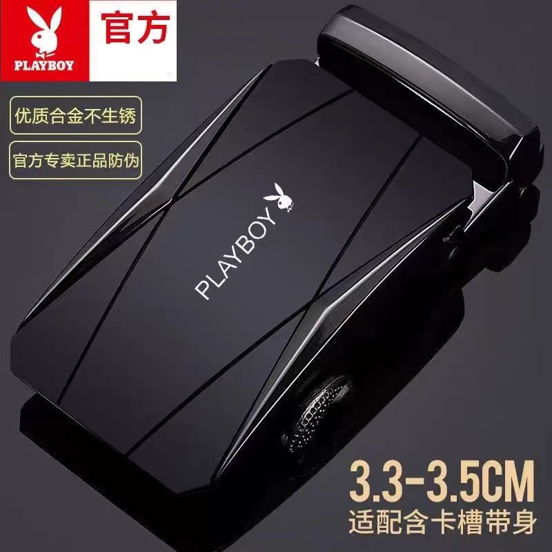 Playboy Belt Alloy Head 3.5cm Men's High-End Automatic Alloy Belt Head Without Leather Body