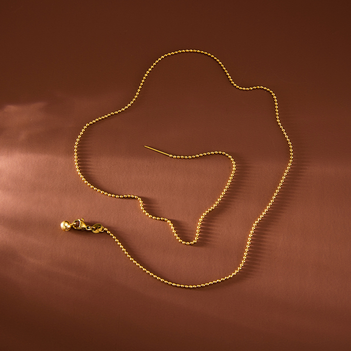 45cm acero de titanio clavícula cadena universal cadena ajustable collar de acero inoxidable joyería DIY accesorios de colgante de perlas