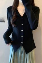 胖妹妹大码女装半开领单排扣针织开衫女秋冬新款韩版宽松显瘦毛衣