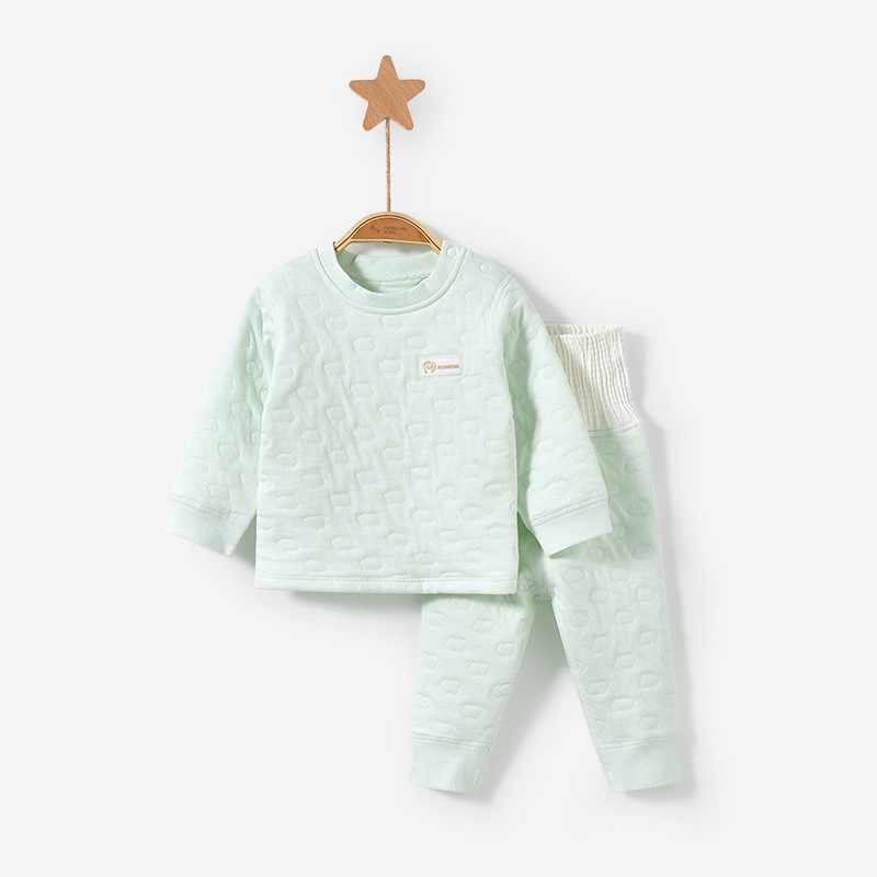 Bebé ropa de otoño pantalones largos otoño e invierno Bebé Delgado acolchado de fondo dividido niños y niñas traje de cintura alta ropa interior térmica para niños