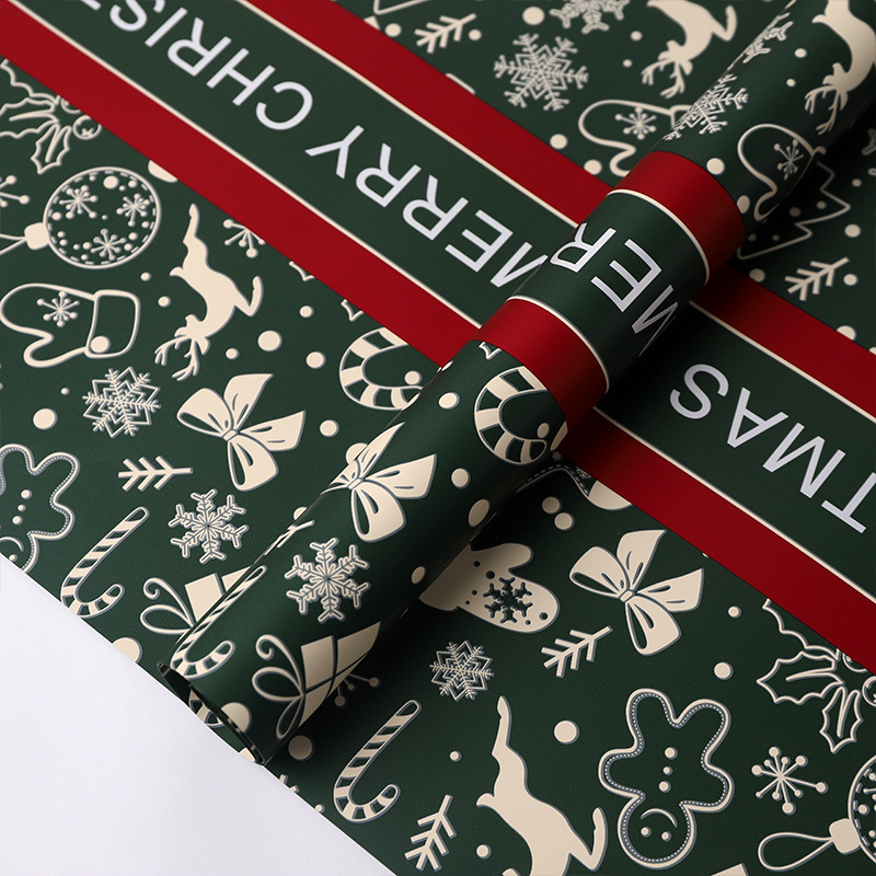 Papel de Envoltura Impermeable de Navidad para Flores y Regalos de Película Perlada