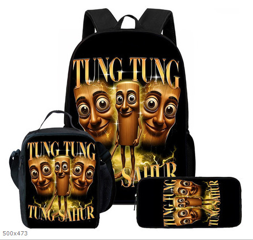 Nuevo producto transfronterizo Italian Brainrot Mochila con estampado digital