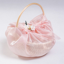 韩式草坪婚礼结婚伴娘女伴手礼礼物篮风吕敷布空盒手提花篮礼品