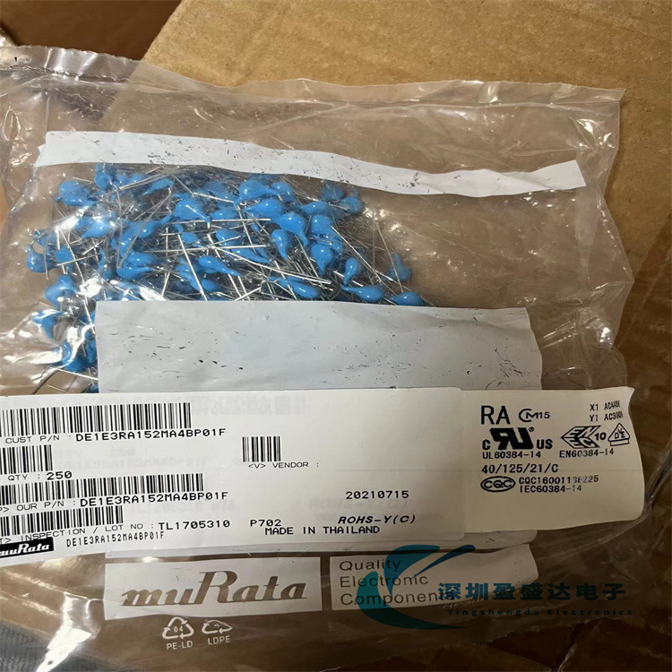 DEDE1E3RA152MA4BP01F 152M 1500PF X1Y1 300CAC 村田 Y电容