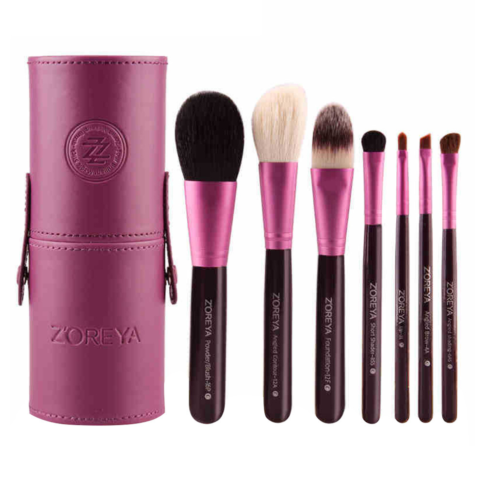 Fábrica personalizada profesional 12 conjuntos de cepillo de maquillaje de cuero PU barril de almacenamiento herramientas de maquillaje completo logotipo de etiqueta impresa