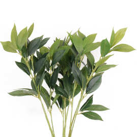 批发仿真月桂叶摄影装饰桂花树叶绿植摆件花盆造景叶子