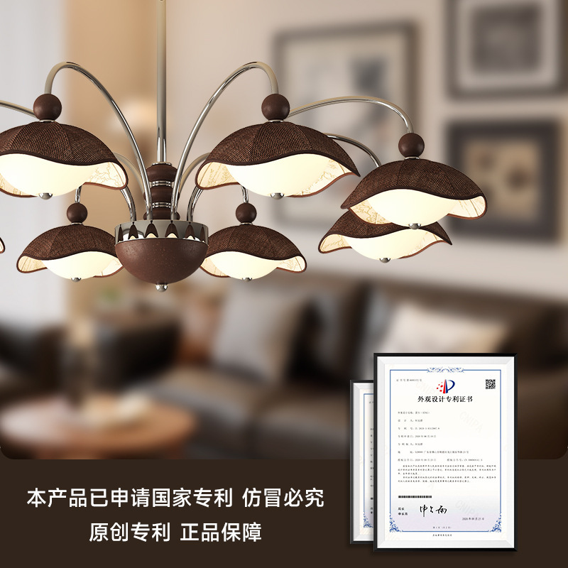 中国風のリビングルーム用シャンデリア、高級感のあるリビングルーム用天井照明、フランス風のマスターベッドルーム用フルスペクトルレトロ天井照明|undefined