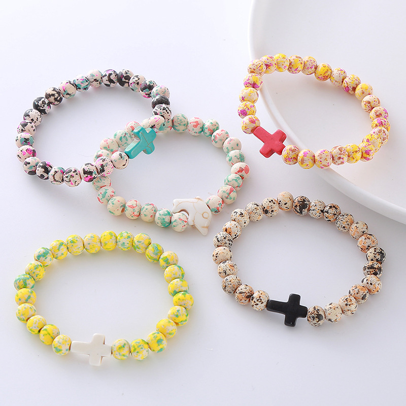 1 Piece Quantity Simple Style Classic Style Cross Wood Wholesale Bracelets