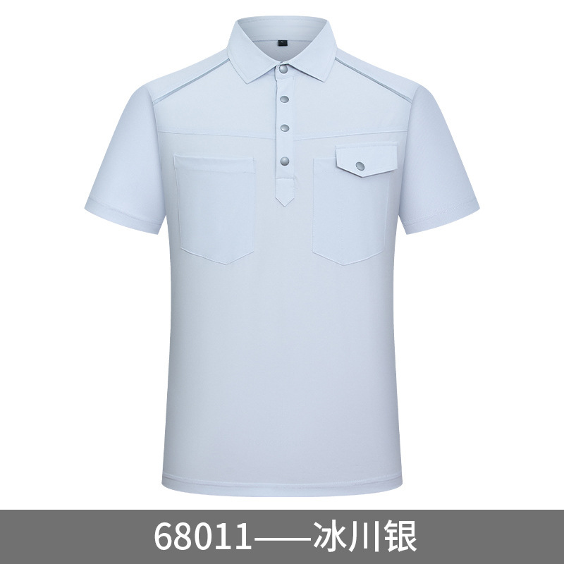 作業服カスタム半袖 Tシャツ男性と女性の広告シャツ作業服夏ラペル作業服プリントロゴ|undefined