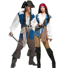 欧美万圣节游戏制服男士加勒比海盗船长水手cosplay角色扮演服装